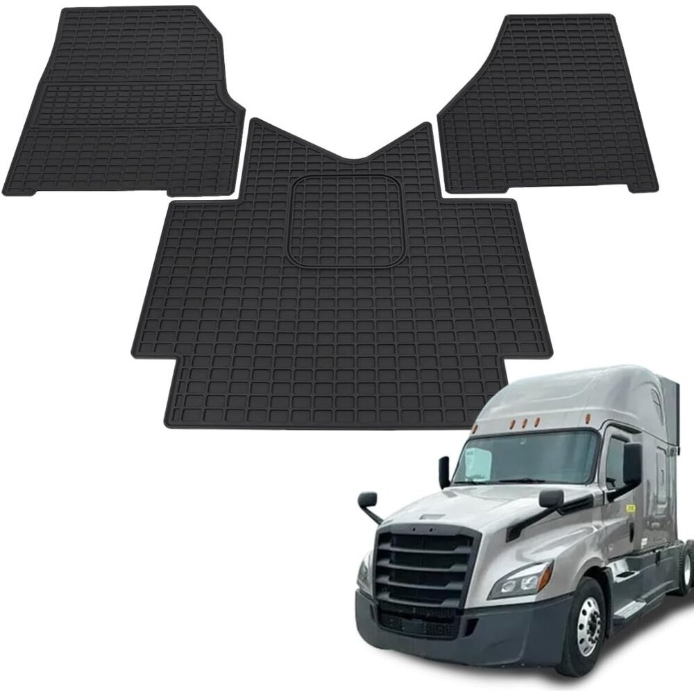 Floor Mats fit for Freightliner Cascadia 2018-2023 | Heavy Duty Truck Floor Rubb - Picture 1 of 7